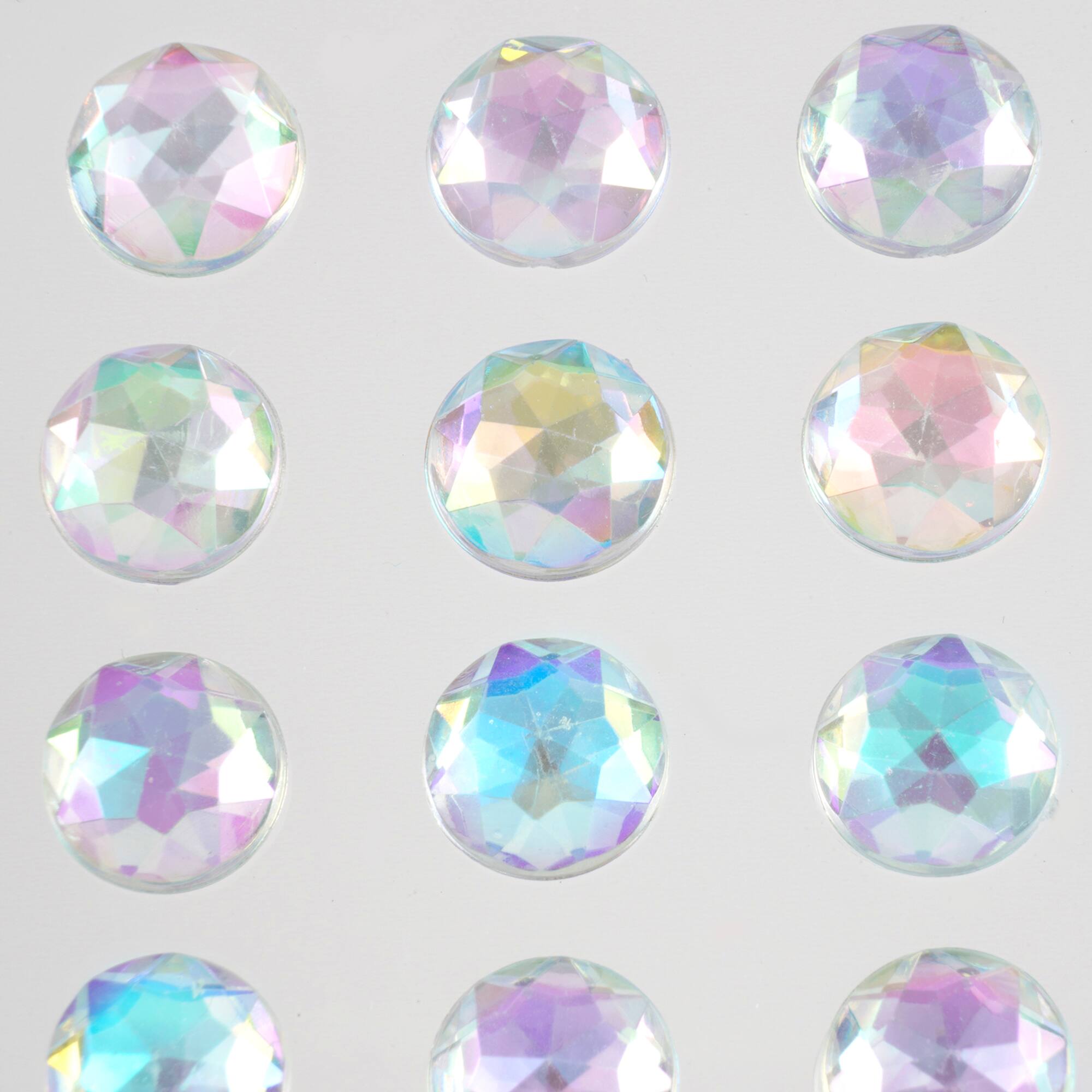 12 Pack: Clear Round Rhinestone Stickers by Recollections™